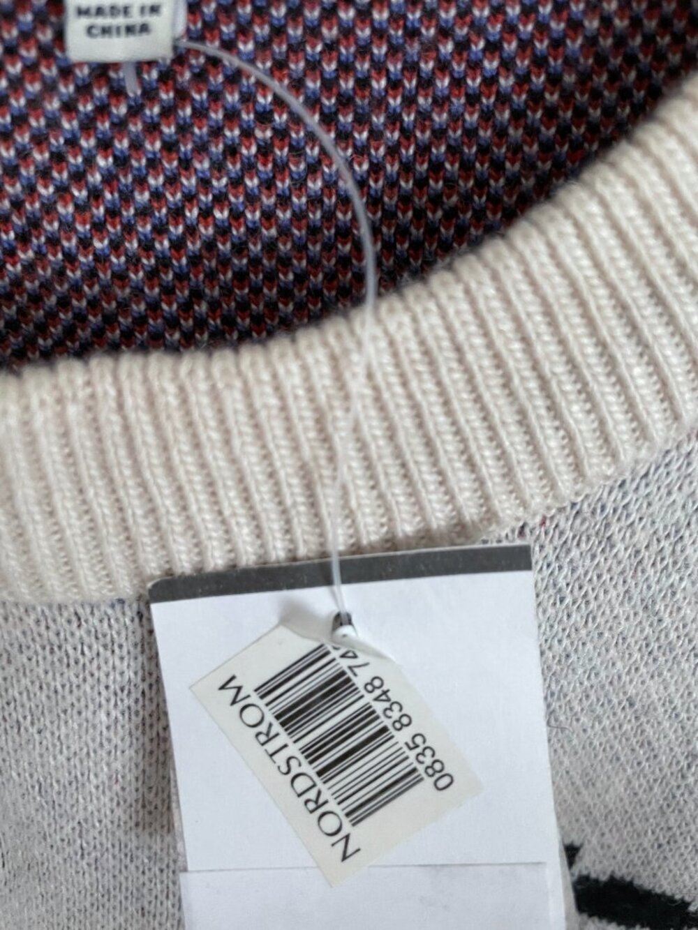 NEW Madewell Womens Cherry Print Jacquard Pullover Sweater M NWT - Picture 7 of 9